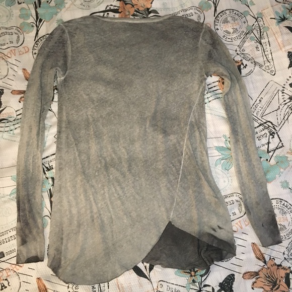 COPY - Free People | We The Free | Long Sleeve V-neck Tunic Tee Gray size S Sma… - Picture 6 of 9